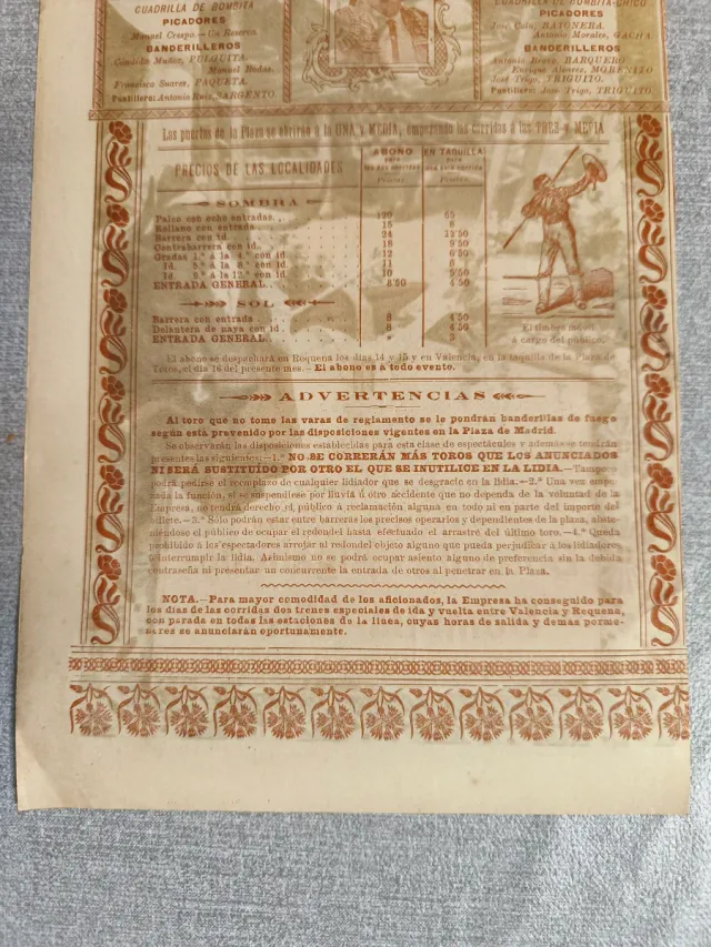 Inaguracion Requena plaza toros 1901