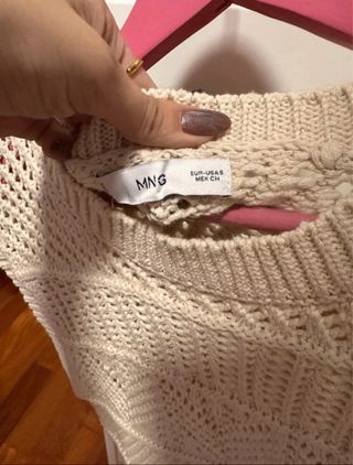 Chaleco Mango Beige Talla s 