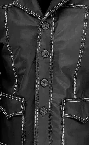 Chaqueta de piel ULTIMO Slim Fit Negra