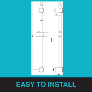 ENKI S08 Barra Ducha Deslizante Soporte