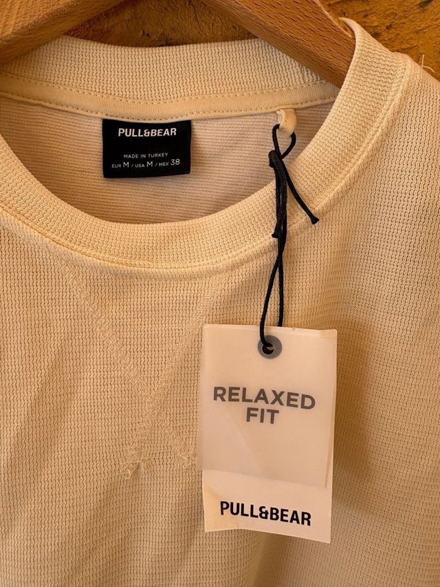 Camiseta básica Pull&Bear M beige