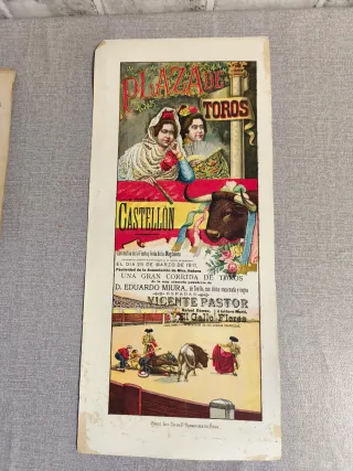 Cartel Castellón 1911 plaza toros 