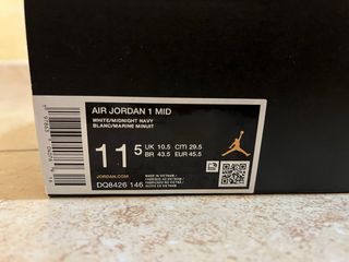 Nike Jordan 1 Mid Azul Marino y Blanco
