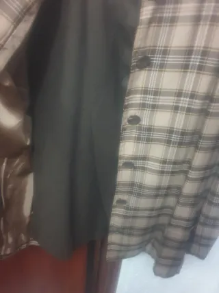 Chaqueta de traje cuadros marrón Talla L