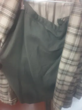 Chaqueta de traje cuadros marrón Talla L