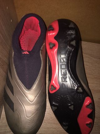 Zapatillas fútbol Adidas Predator grises 38