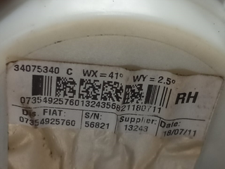 CINTURON SEGURIDAD TRASERO DERECHO FIAT 500 (150)