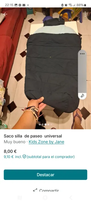 Saco de paseo para silla de bebé, universal  