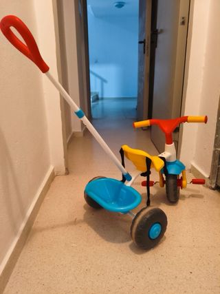 Triciclo infantil con manillar 3 en 1