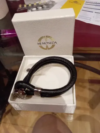 Pulsera Mi Moneda Negra y Plateada