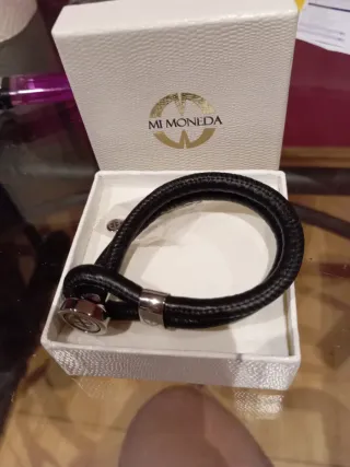 Pulsera Mi Moneda Negra y Plateada