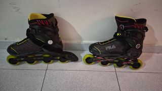 Patines en línea FILA negros y amarillos