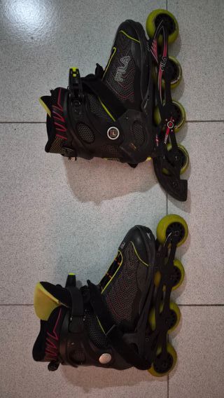 Patines en línea FILA negros y amarillos