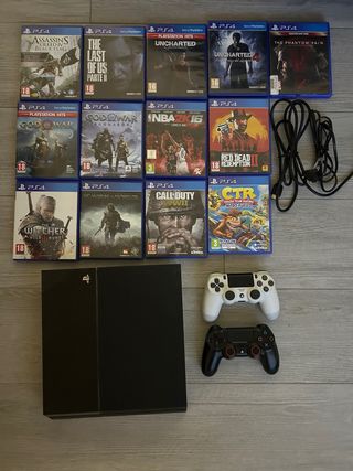 Consola PS4 500gb + 13 Juegos + 2 mandos