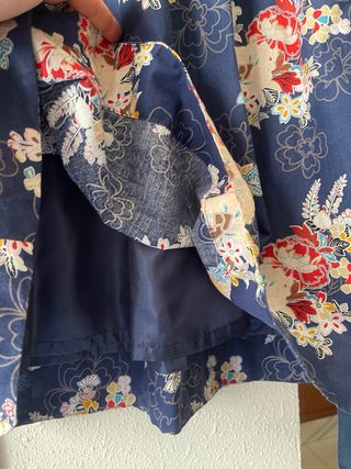 Vestido floral azul mujer