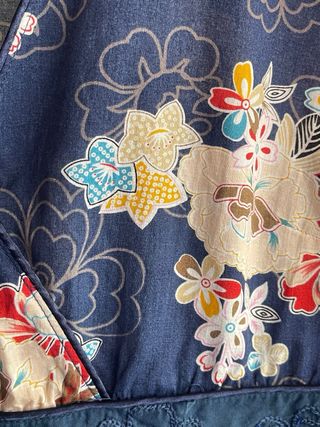 Vestido floral azul mujer