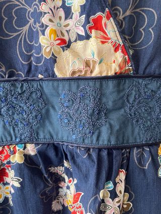 Vestido floral azul mujer