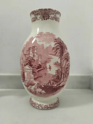 Antiguo Jarrón La Cartuja de Sevilla Cerámica.