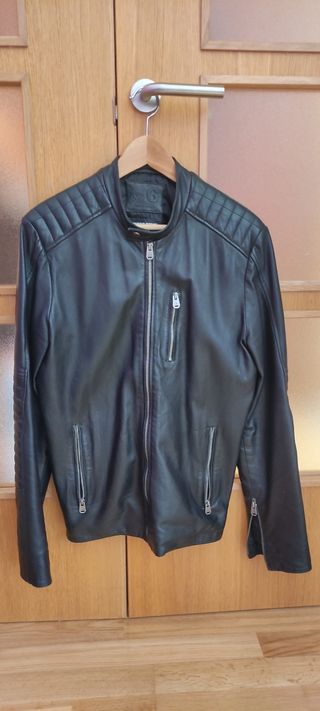 Chaqueta de cuero Jack & Jones Negra