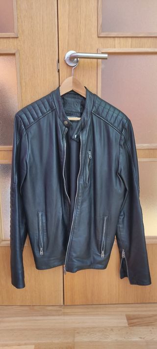 Chaqueta de cuero Jack & Jones Negra