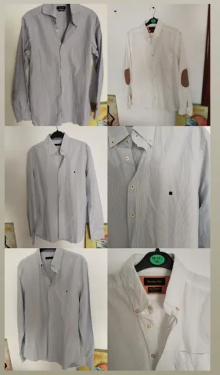 Camisas de hombre rayas azul y blanco