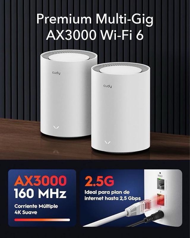 Cudy M3000 Sistema Mesh Wi-Fi 6 (2 Pack) NUOVI