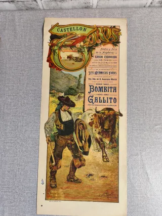 Cartel Toros Castellón 1909