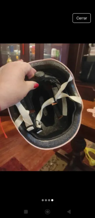 Casco rosa Oxelo,talla 12años,poco uso
