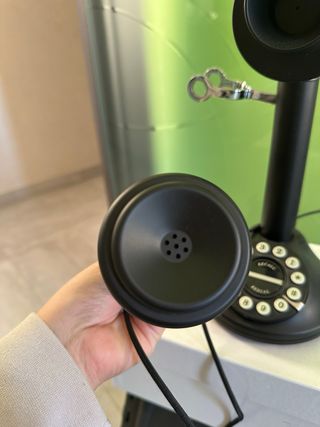 Telefono fisso a candela nero