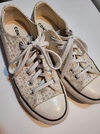 Converse Beige Bordadas