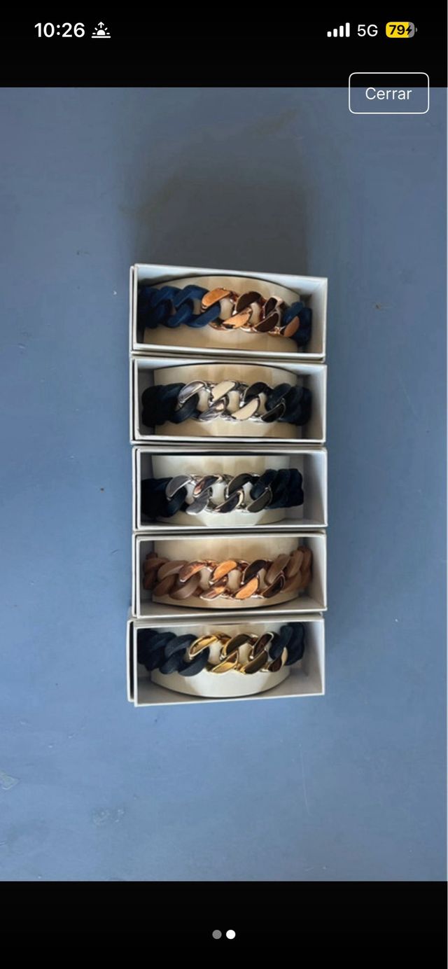 Pulsera Cadena Silicona Acero