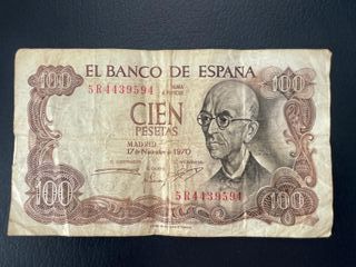 Billete 100 Pesetas 1970 Manuel de Falla