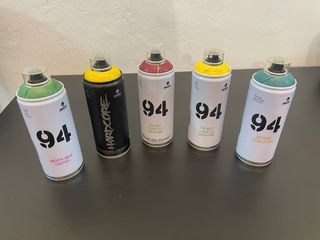 5 botes sin usar de pintura spray Montana 94