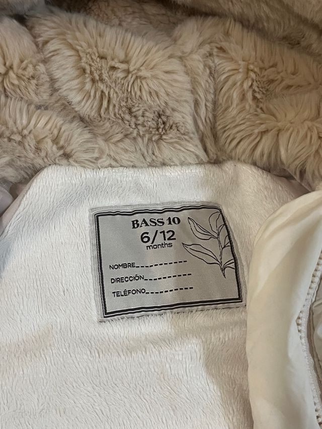 Cazadora bebé 6-12 meses con capucha