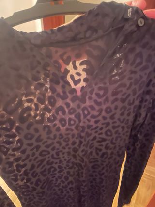 Vestido Mango Leopardo Corto Talla S