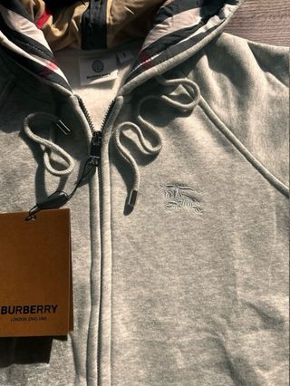 Sudadera Burberry Gris Cremallera Talla S