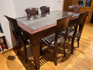 Conjunto mesa de comedor + 6 sillas