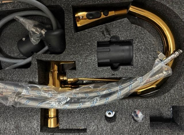 Miscelatore cucina oro