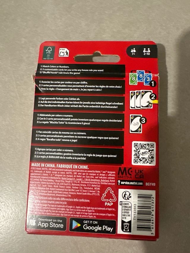 UNO - Juego de cartas clásico