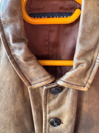 Chaleco Cuero Mujer Polo Ralph Lauren Marrón