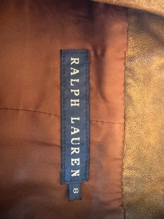 Chaleco Cuero Mujer Polo Ralph Lauren Marrón