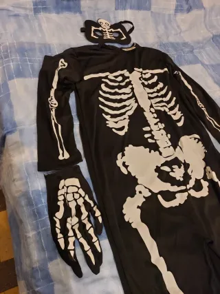 Halloween ultimo costume completo scheletro 7-10aa