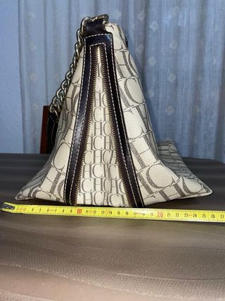 Bolso Carolina Herrera CH Beige y Marrón
