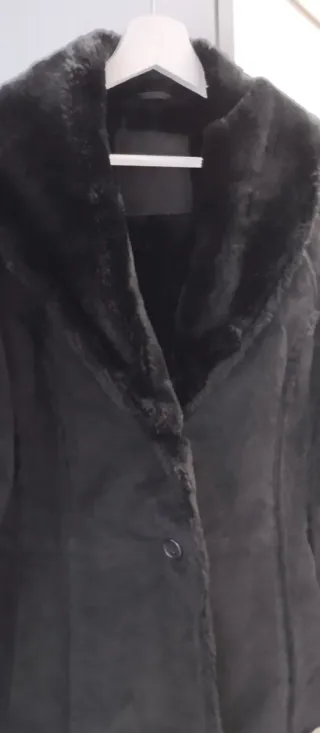 Chaqueta negra de Ante. Talla M.