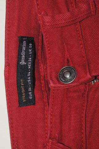 Calças Stradivarius Vermelhas Tamanho 36