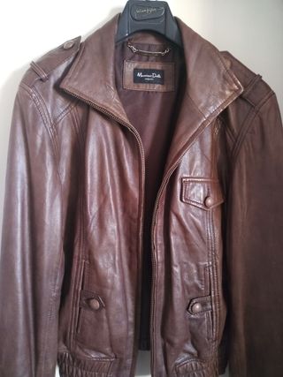 Chaqueta Piel Massimo Dutti Talla S Mujer