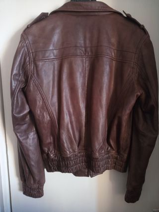 Chaqueta Piel Massimo Dutti Talla S Mujer