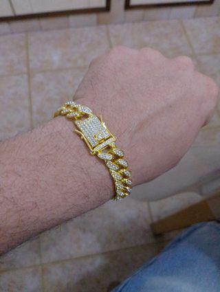 Bracciale Acciaio Inox Placcato Oro