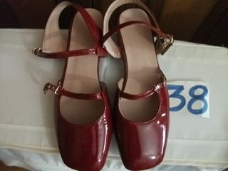Merceditas verdes talla 38, zapatos bajos talla 38