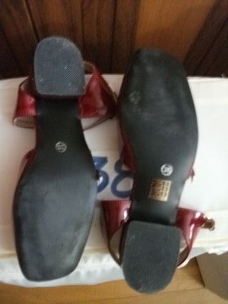 Merceditas verdes talla 38, zapatos bajos talla 38